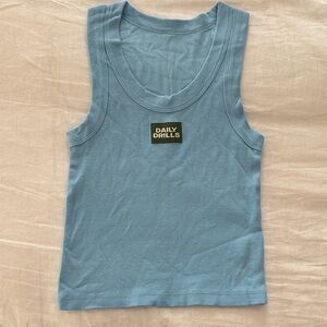 Daily Drills Sky Blue Sleeveless Top